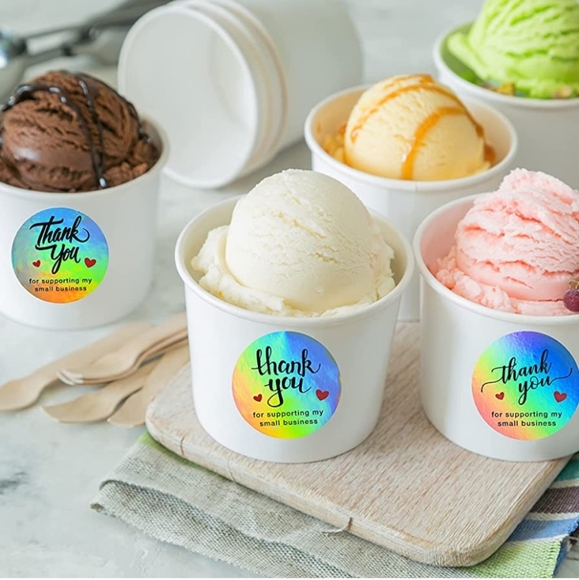 50 Ct.  Thank You Stickers Small Business - 2” Round Labels with 4 Desig… - Picture 5 of 8